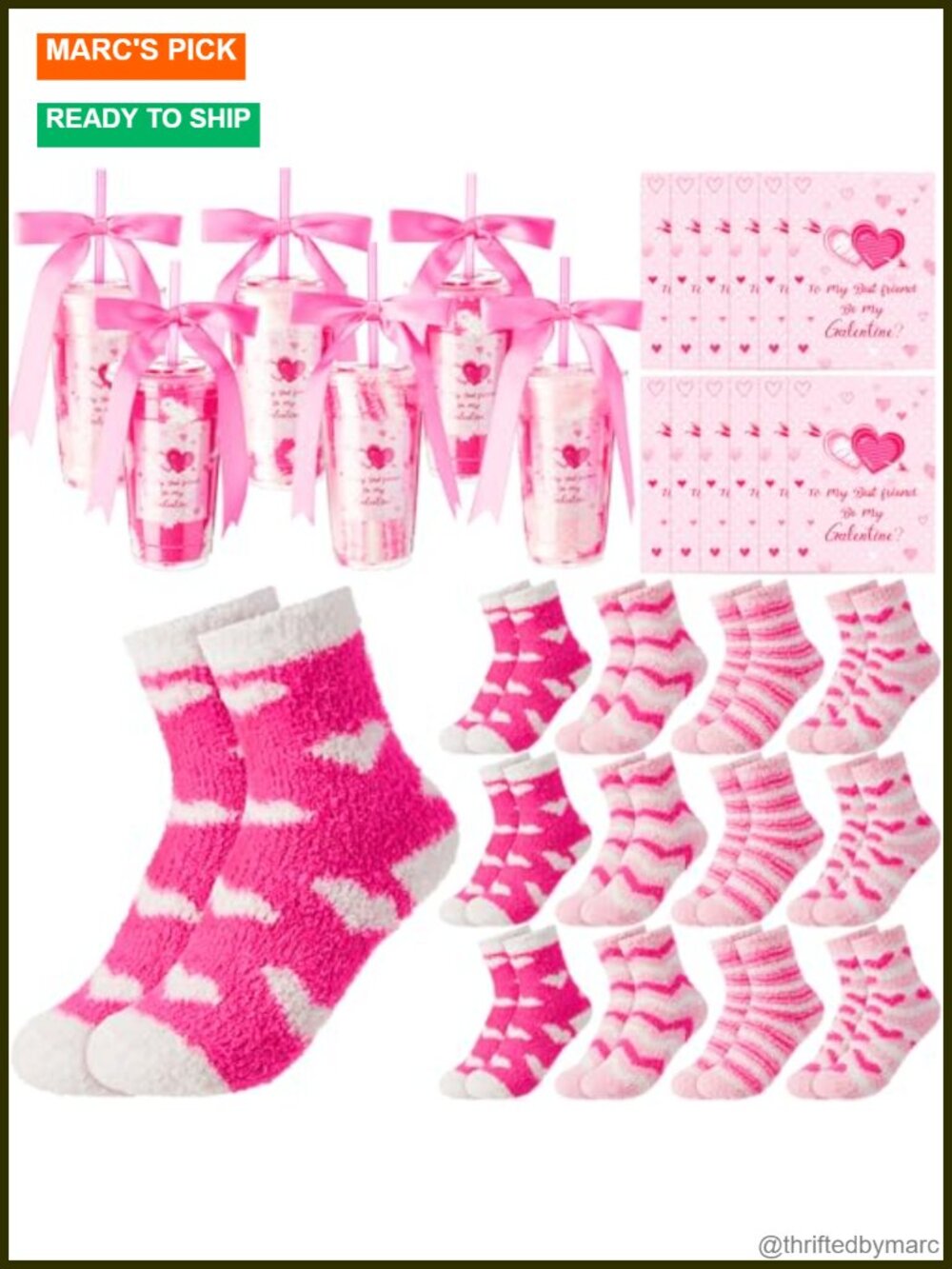 Fuzzy Slipper Socks Gift Set 12 Pairs Plush Coral Fleece